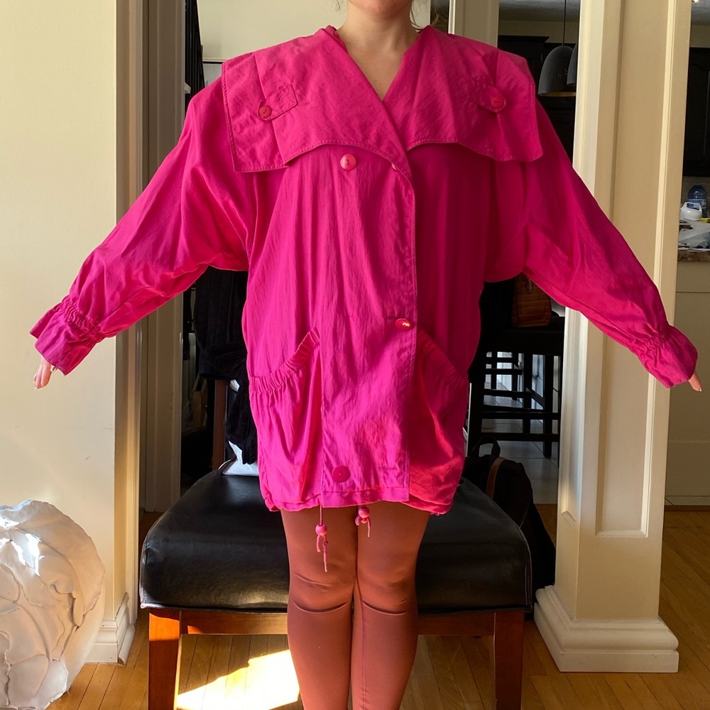 Pink raincoat